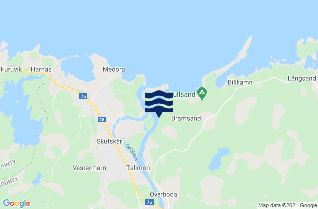 Karte der Gezeiten Älvkarleby, Sweden