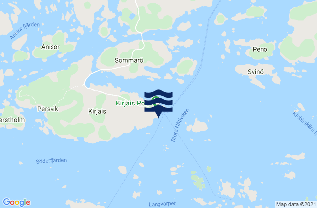 Karte der Gezeiten Åboland-Turunmaa, Finland