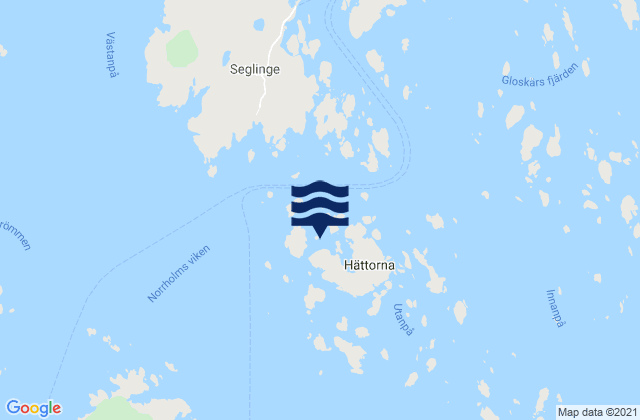 Karte der Gezeiten Ålands skärgård, Aland Islands