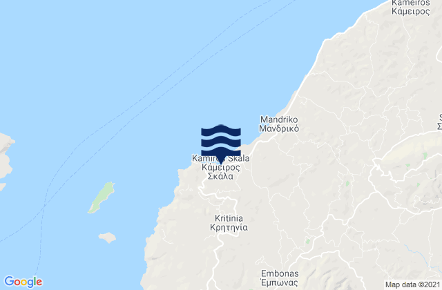 Karte der Gezeiten Émponas, Greece