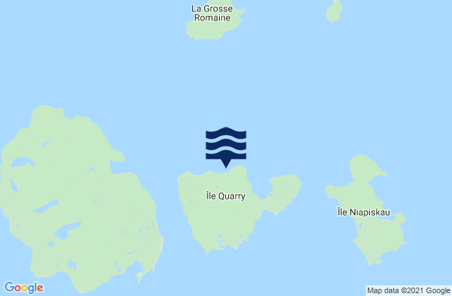 Karte der Gezeiten Île Quarry, Canada