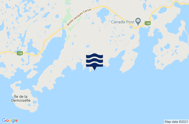 Karte der Gezeiten Île du Caplan, Canada