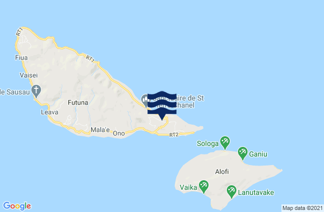 Karte der Gezeiten Îles de Hoorn, Wallis and Futuna