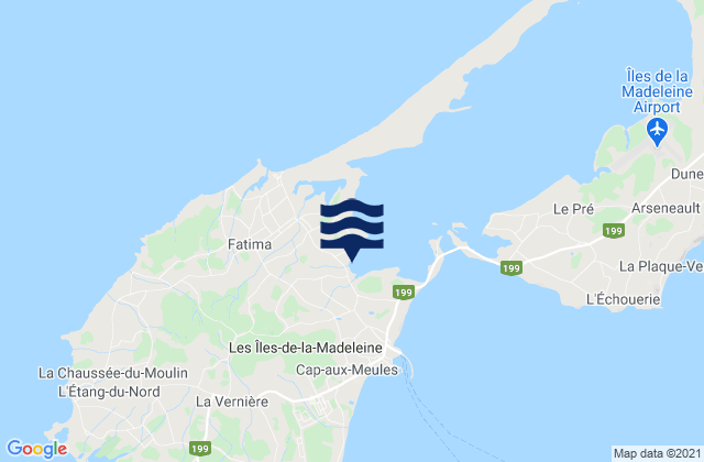 Karte der Gezeiten Îles de la Madeleine, Canada