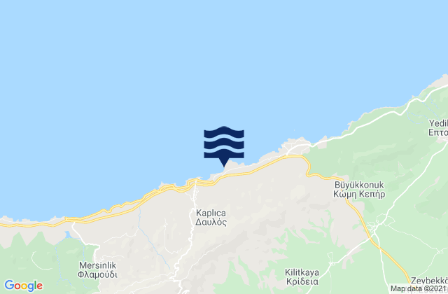 Karte der Gezeiten Óvgoros, Cyprus