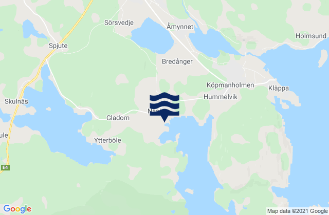 Karte der Gezeiten Örnsköldsviks Kommun, Sweden