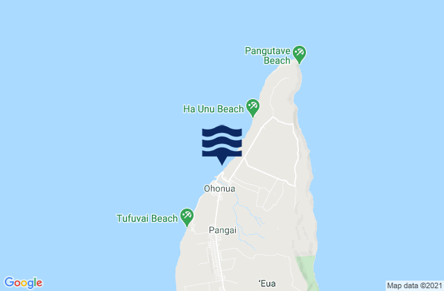 Karte der Gezeiten ‘Ohonua, Tonga